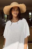 Made in Italy Milo Cotton Slouch Sac Dress White